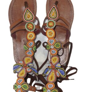 Gladiator African Beaded Sandals